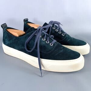 OFFICINA SLOWEAR Size 9 Navy Cream Suede Sneakers